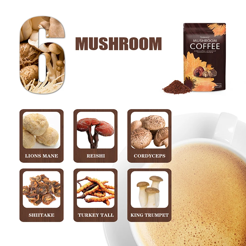 Organic Mushroom Coffee - Shiitake, Cordyceps, Supports Immune, Focus, Concentration, Stress, Digestion & Energy - 1 Pack - Image 4