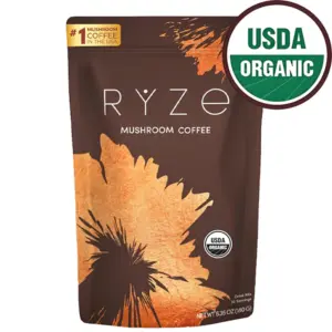 Organic Mushroom Coffee - Shiitake, Cordyceps, Supports Immune, Focus, Concentration, Stress, Digestion & Energy - 180 G